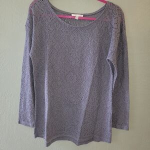 Kenar Loose Knit Grey Wmns Sz L See Through